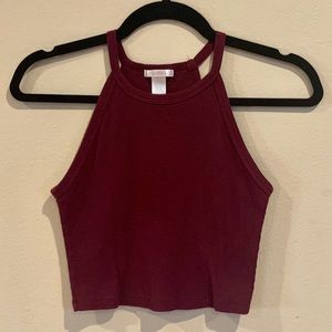 Burgundy Crop Top